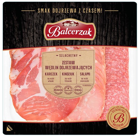 BALCERZAK ZESTAW WĘDLIN DOJRZEWAJ PLASTRY 120g/10