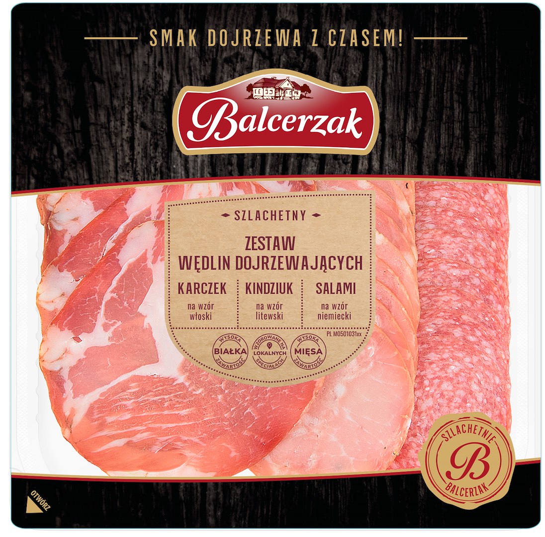 BALCERZAK ZESTAW WĘDLIN DOJRZEWAJ PLASTRY 120g/10