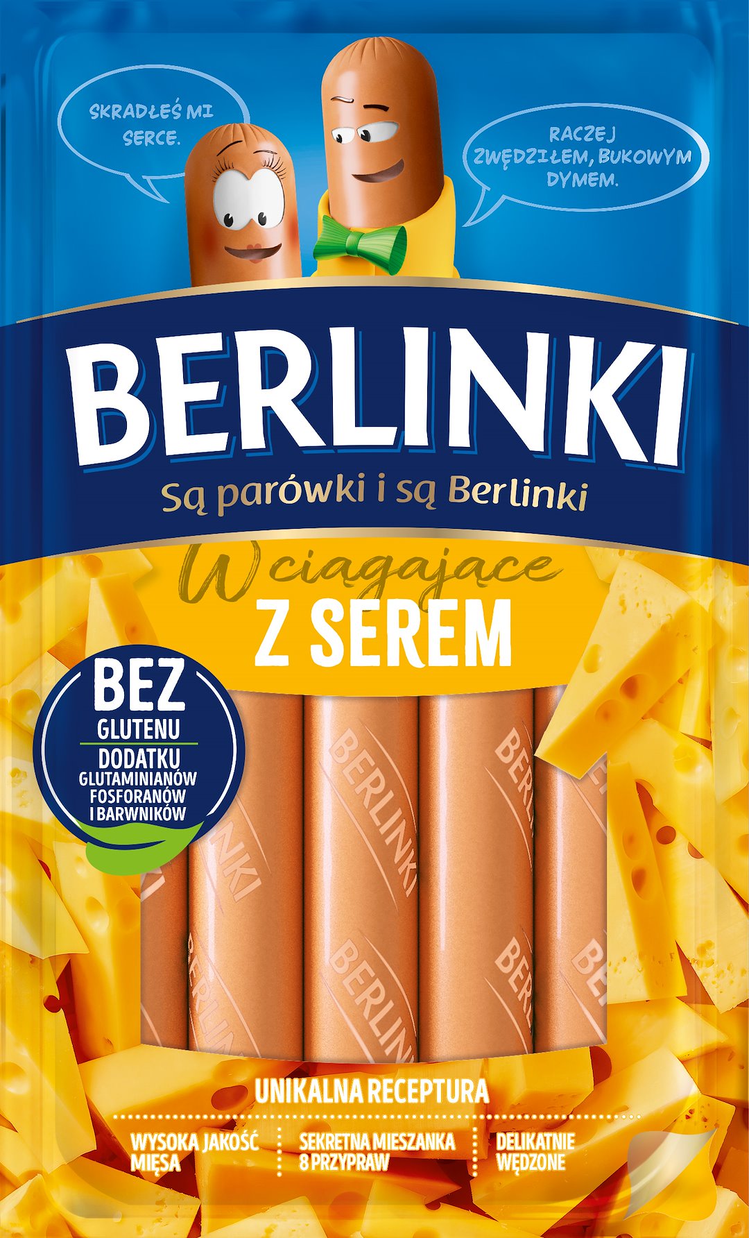 MORLINY BELINKI PARÓWKI Z SEREM 250g/16