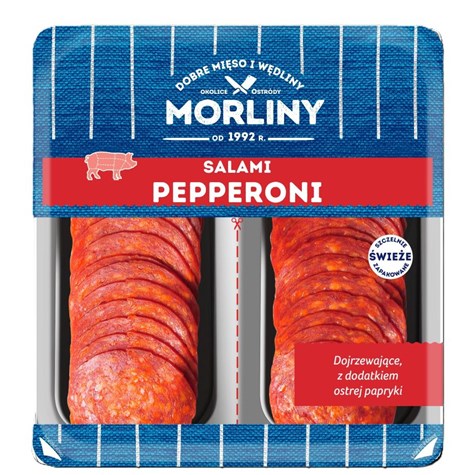 MORLINY SALAMI PEPERONI PLASTRY 100g/10