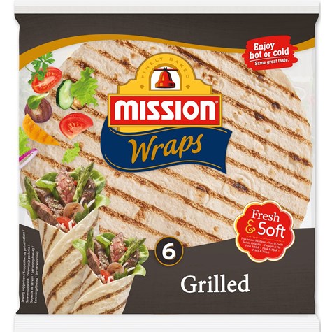 MISSION WRAPS FRESH&SOFT GRILLED 6x24cm 370g/12