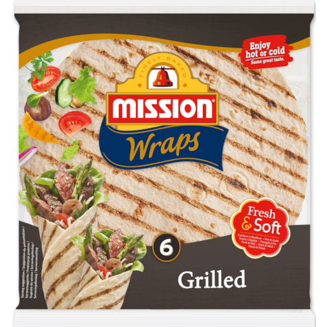 MISSION WRAPS FRESH&SOFT GRILLED 6x24cm 370g/12