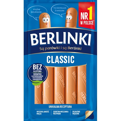 MORLINY BERLINKI PARÓWKI CLASSIC 225g/26