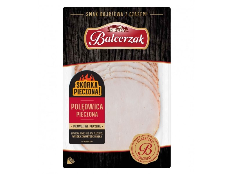 BALCERZAK POLĘDWICA PIECZONA PLASTRY 100g/10
