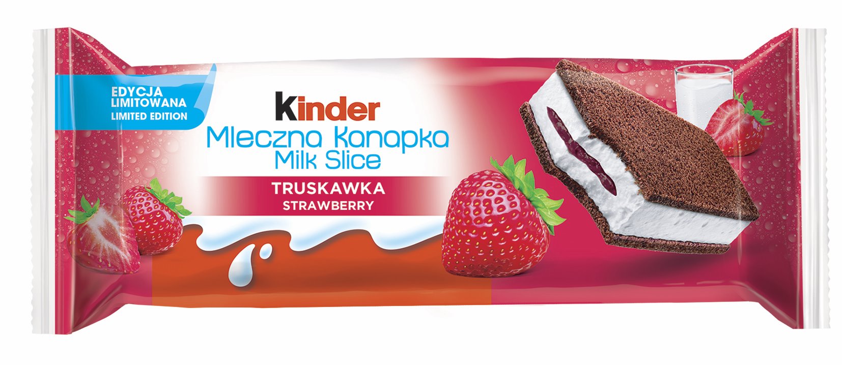 FERRERO KINDER MLECZNA KANAPKA TRUSKAWKOWA 28g/20