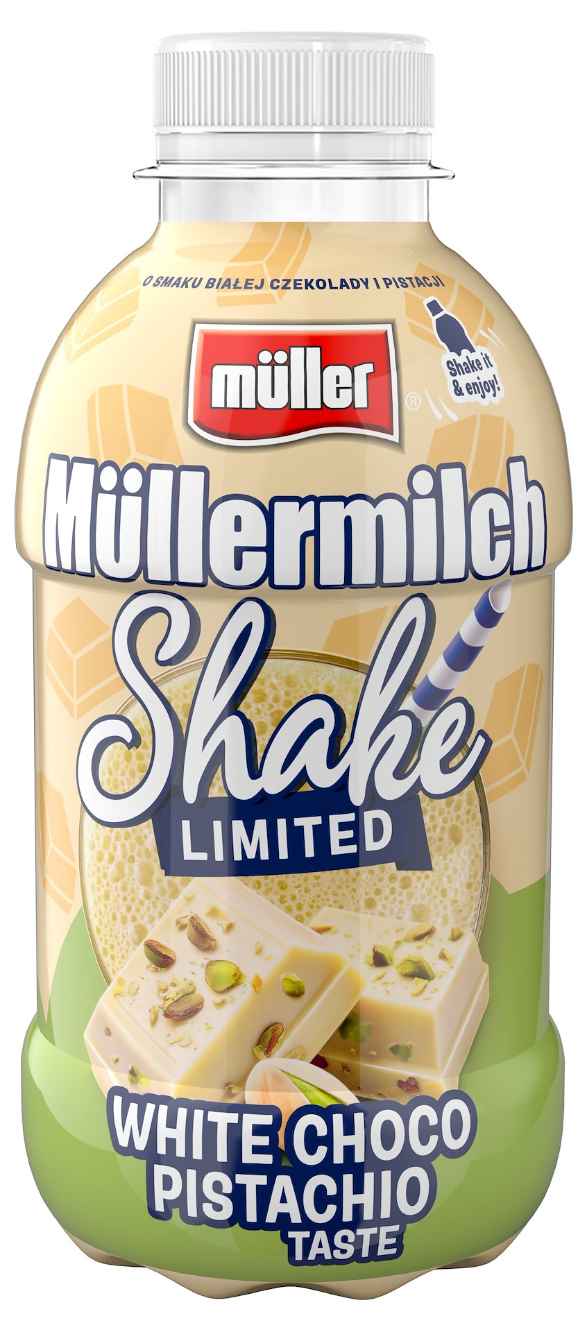 MULLER SHAKE WHITE CHOCO PISTACHIO 400g/12