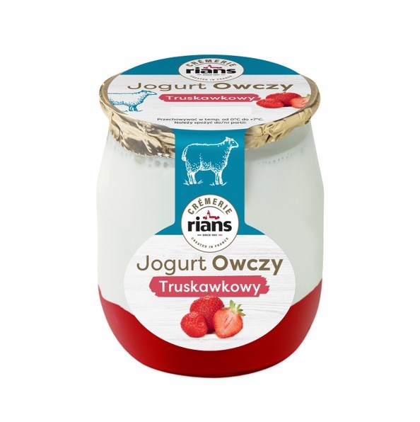 RIANS JOGURT OWCZY TRUSKAWKOWY 115g/12