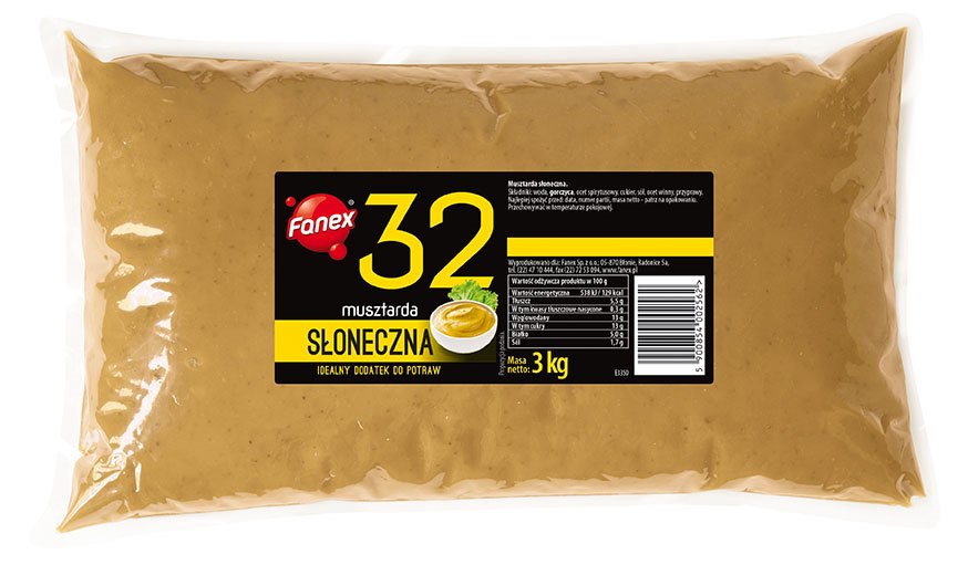 FANEX MUSZTARDA 3kg SŁONECZNA (3) worek z korkiem