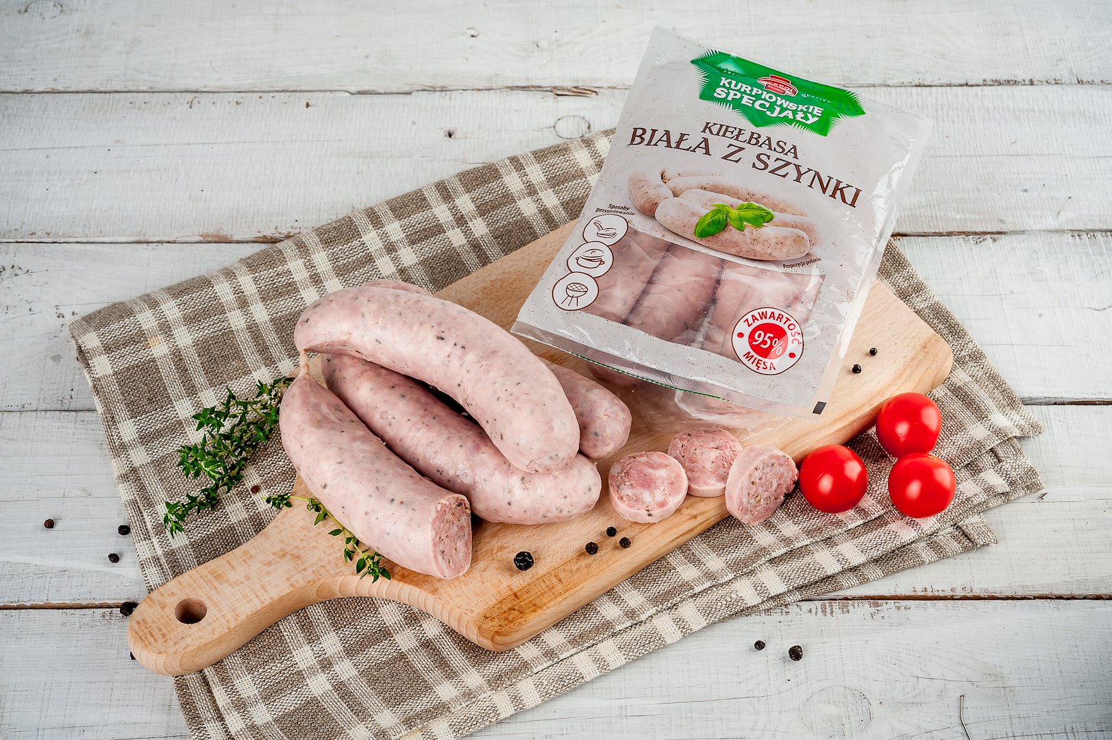 PEKPOL KIEŁBASA BIAŁA PARZONA Z SZYNKI 0,4kg/7