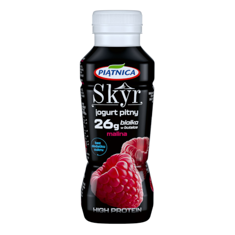 PIĄTNICA JOGURT 360ml SKYR PITNY W.BIAŁK MALINA/12