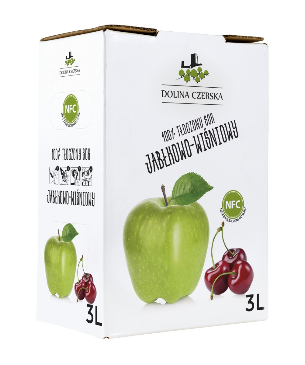 CZERSKA SOK TŁOCZONY 100% JABŁKO-WIŚNIA 3L kranik