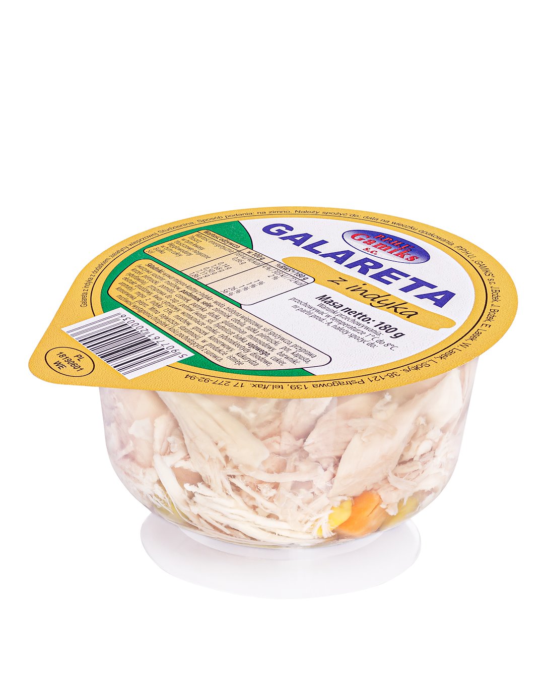 GAMIKS GALARETKA Z INDYKA 180g/12