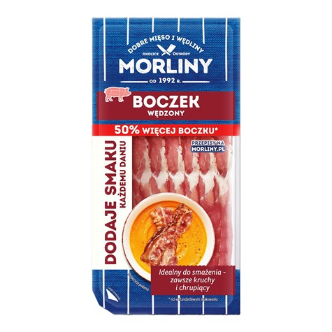 MORLINY BOCZEK WĘDZONY PLASTRY 150g/9