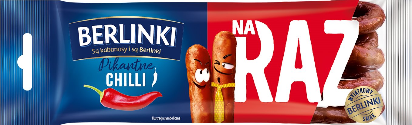 MORLINY BERLINKI KABANOSY NA RAZ CHILLI 50g/18
