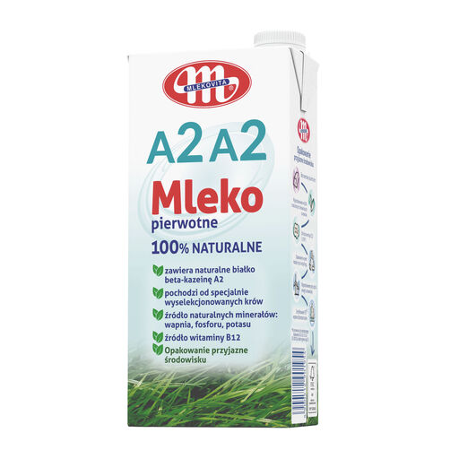 MLEKOVITA MLEKO UHT PIERWOTNE  A2A2 3,8% 1L/12