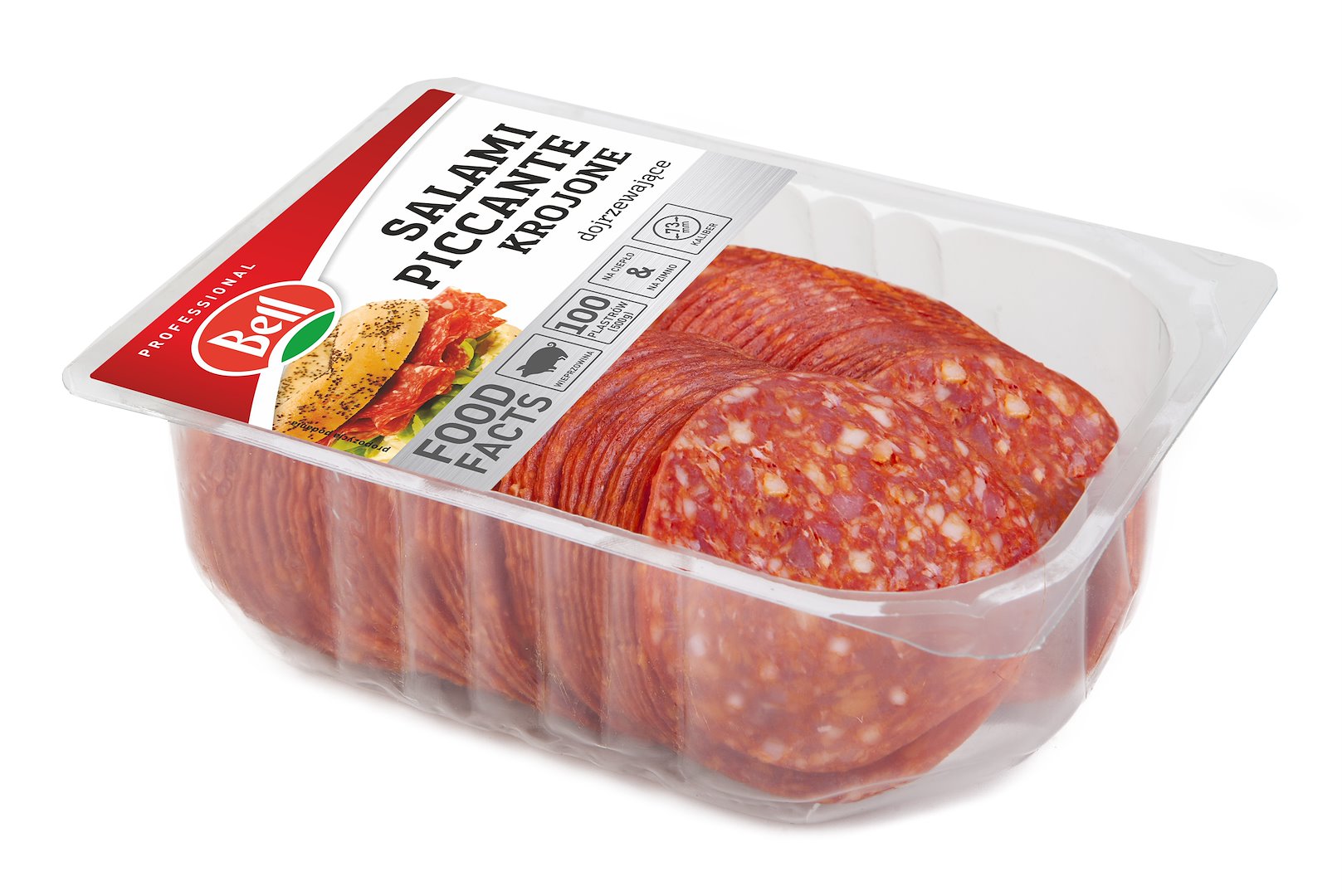BELL SALAMI PICCANTE PLASTRY 500g/8