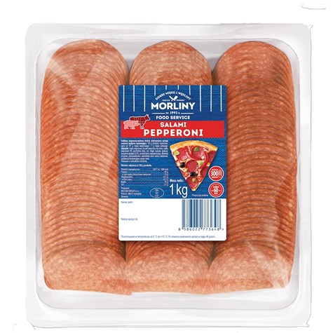 MORLINY SALAMI PEPPERONI PLASTRY 1kg/6