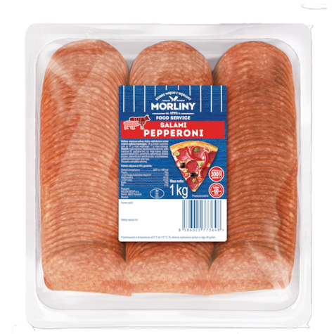 MORLINY SALAMI PEPPERONI PLASTRY 1kg/6