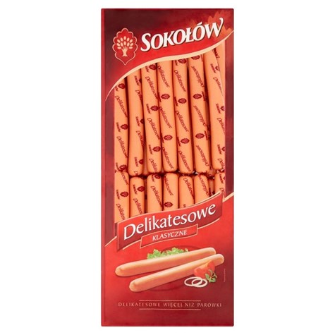 SOKOŁÓW PARÓWKI DELIKATESOWE KLASYCZNE ok 1,3kg