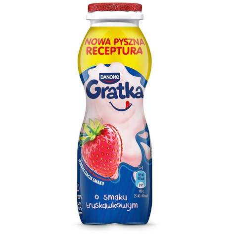 DANONE GRATKA JOGURT PITNY TRUSKAWKOWY 155g/8