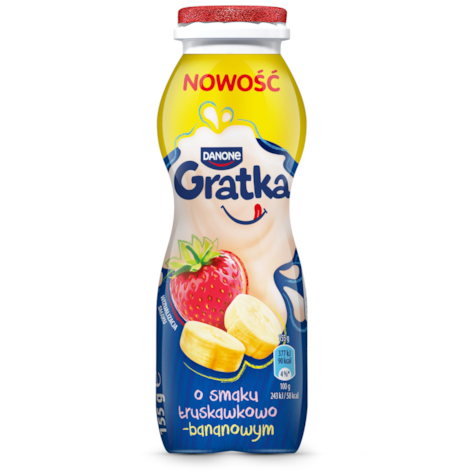DANONE GRATKA JOGURT PITNY TRUSKAWKOWY 155g/8