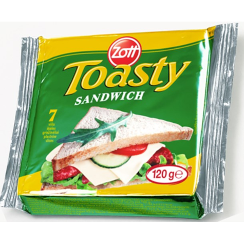 ZOTT SER TOPIONY PLASTRY 120g/48 TOASTY HAMBURGER