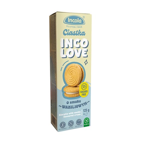 INCOLA CIASTKA WANILIA B.CUKRU125g/12 BEZGLUTENOWE