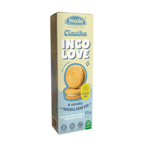 INCOLA CIASTKA WANILIA B.CUKRU125g/12 BEZGLUTENOWE