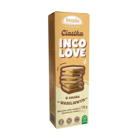 INCOLA CIASTKA WANILIA 120g/12 BEZGLUTENOWE