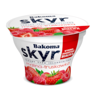 BAKOMA JOGURT SKYR MALINA - TRUSKAWAKA 150g/12