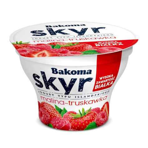 BAKOMA JOGURT SKYR MALINA - TRUSKAWAKA 150g/12
