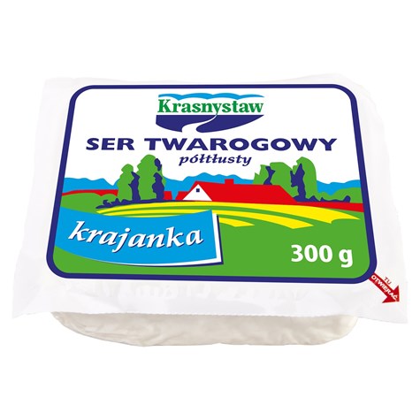 KRASNYSTAW TWARÓG PÓŁTŁUSTY KRAJANKA 300g/20