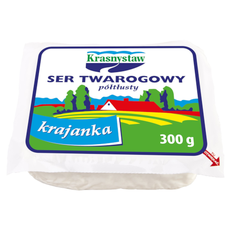 KRASNYSTAW TWARÓG PÓŁTŁUSTY KRAJANKA 300g/20