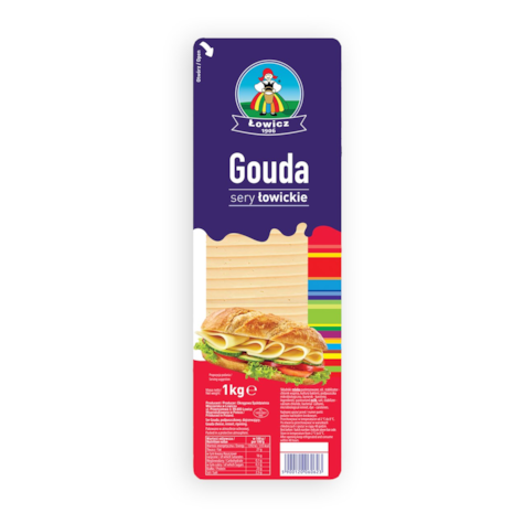 ŁOWICZ SER GOUDA PLASTRY 1kg/6