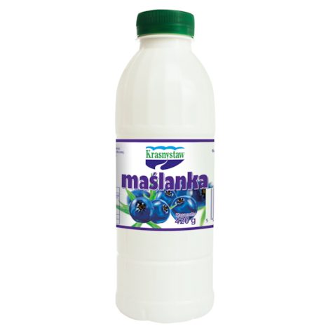 KRASNYSTAW MAŚLANKA JAGODOWA 420g (6) butelka