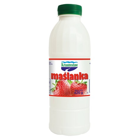 KRASNYSTAW MAŚLANKA TRUSKAWKOWA 420g (6) butelka