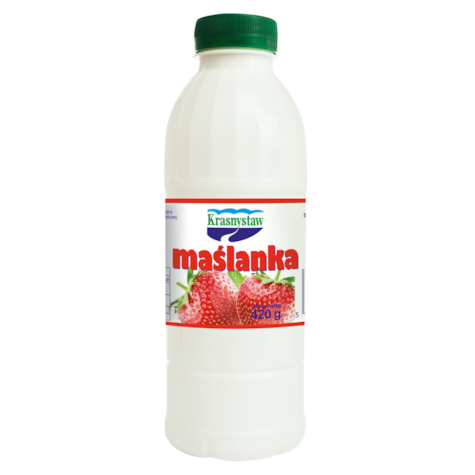KRASNYSTAW MAŚLANKA TRUSKAWKOWA 420g (6) butelka
