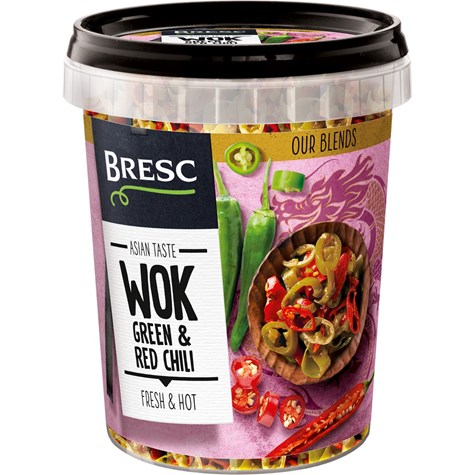 HUGLI BRESC ZIELONE I CZERWONE CHILI WOK 0,45kg/6