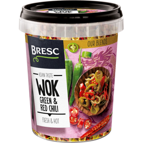HUGLI BRESC ZIELONE I CZERWONE CHILI WOK 0,45kg/6