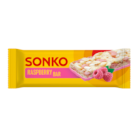 SONKO BATON KUKURYD.- RYŻOWY O SM. MALINY 11g/18