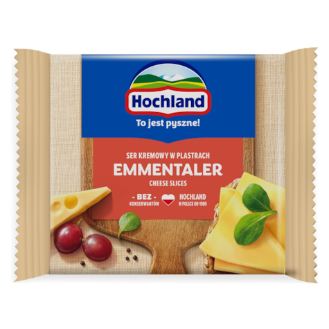 HOCHLAND PLASTRY KREM. TOPIONE EMMENTALER 130g/12