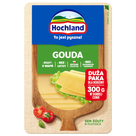 HOCHLAND PLASTRY TWAR b/lak GOUDA 300g/8