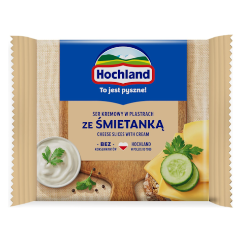 HOCHLAND PLASTRY KREM. TOPIONE ŚMIETANKOWE 130g/12