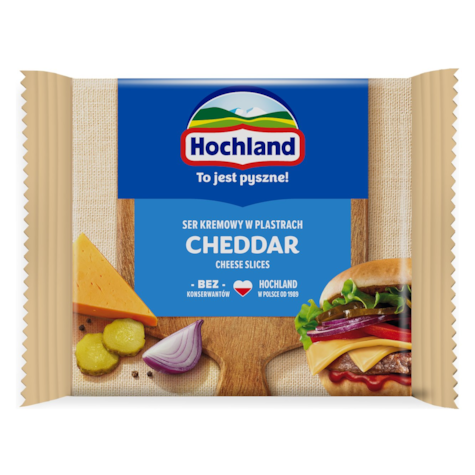 HOCHLAND PLASTRY KREM. TOPIONE CHEDDAR 130g/12