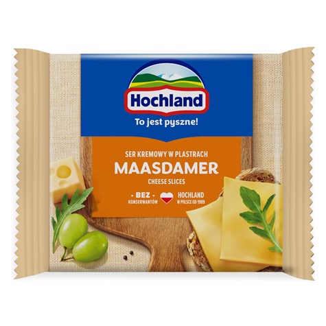 HOCHLAND PLASTRY KREM. TOPIONE MAASDAMER 130g/12