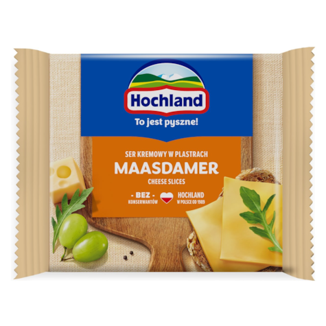 HOCHLAND PLASTRY KREM. TOPIONE MAASDAMER 130g/12