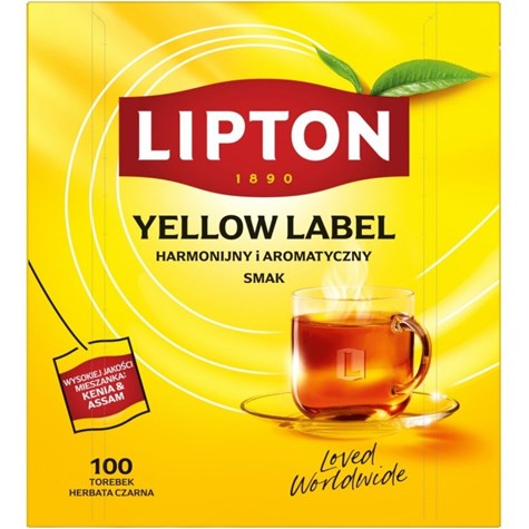 LIPTON HERBATA YELLOW LABEL 100szt./12 torebka