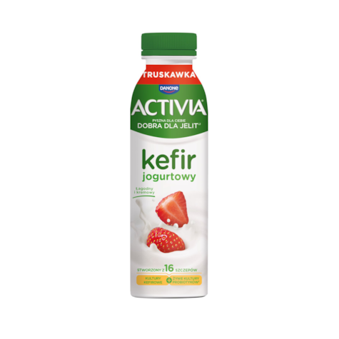 DANONE ACTIVIA KEFIR TRUSKAWKOWY 280g/8