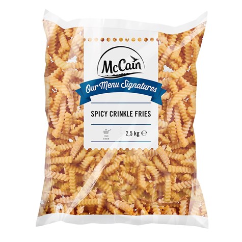 MCCAIN FRYTKI KARBOWANE CRINKLE PIKANTNE 2,5kg/5