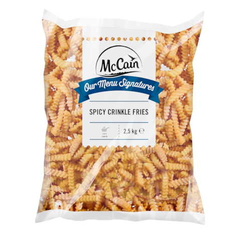 MCCAIN FRYTKI KARBOWANE CRINKLE PIKANTNE 2,5kg/5
